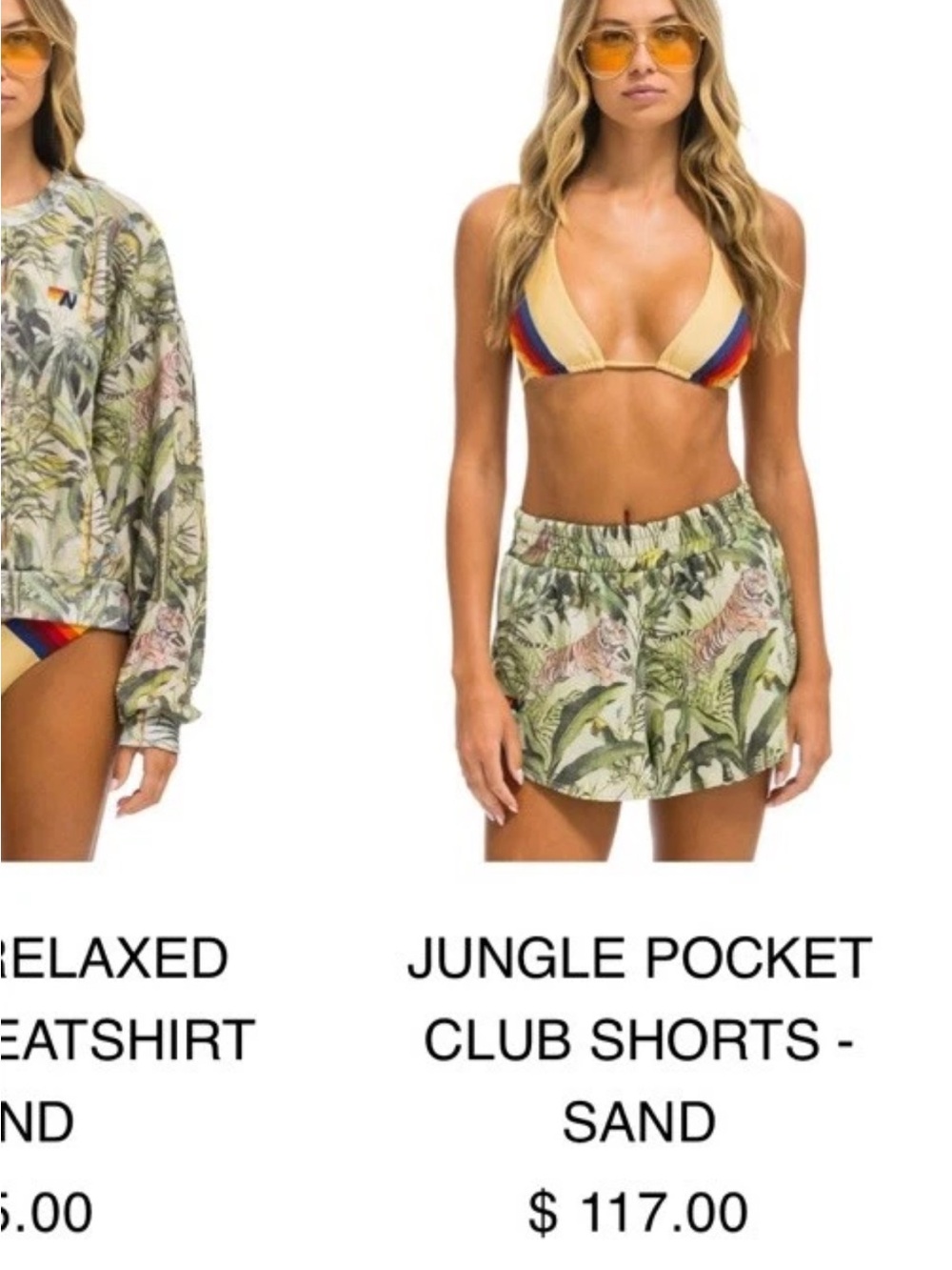 Aviator Nation Women’s Jungle Print Shorts - Sand XS